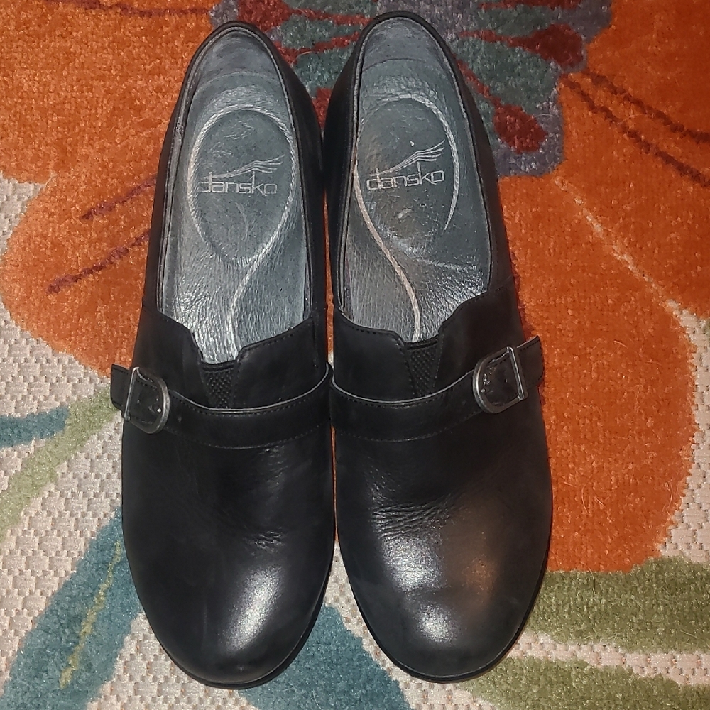 Dansko Women's Black Leather Shoes